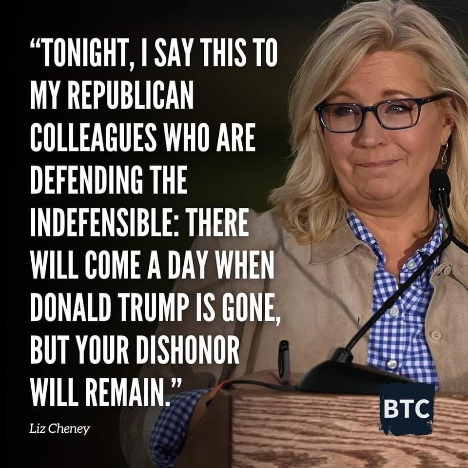 I agree with Liz Cheney's message. Do you?