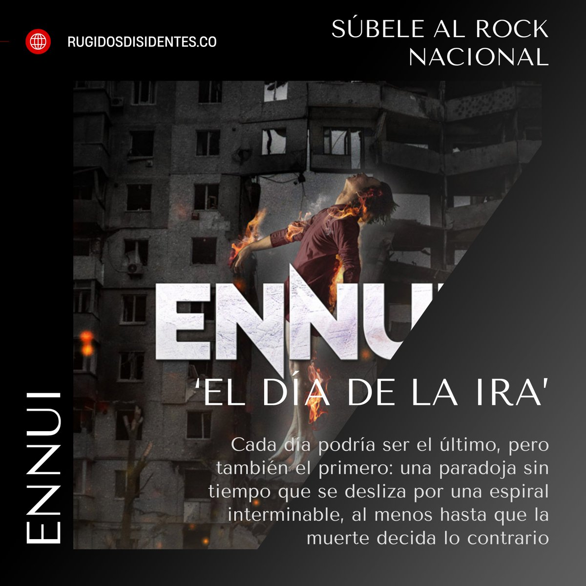 ‘El Día de la Ira’, la banda sonora de la contradicción que nos propone Ennui, elabora un retrato que trasciende lo musical, para dejarnos en manos de un monólogo íntimo (↡↡):
rugidosdisidentes.co/el-dia-de-la-i…

#SúbeleAlRockNacional #71Decibeles