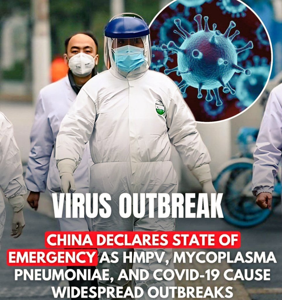 RAJ_K_JORWAL's tweet image. China डरा रहा है...

सावधान रहें, सतर्क रहें, हालात पहले जैसे हो सकते हैं। 

चीन में वायरस का प्रकोप (HMPV) तेजी से फैल रहा है, जिससे फ्लू और COVID-19 जैसे लक्षण पैदा हो रहे हैं।
 #ChinaPandemic #virous #hmpvvirus #HMPV #pandemic