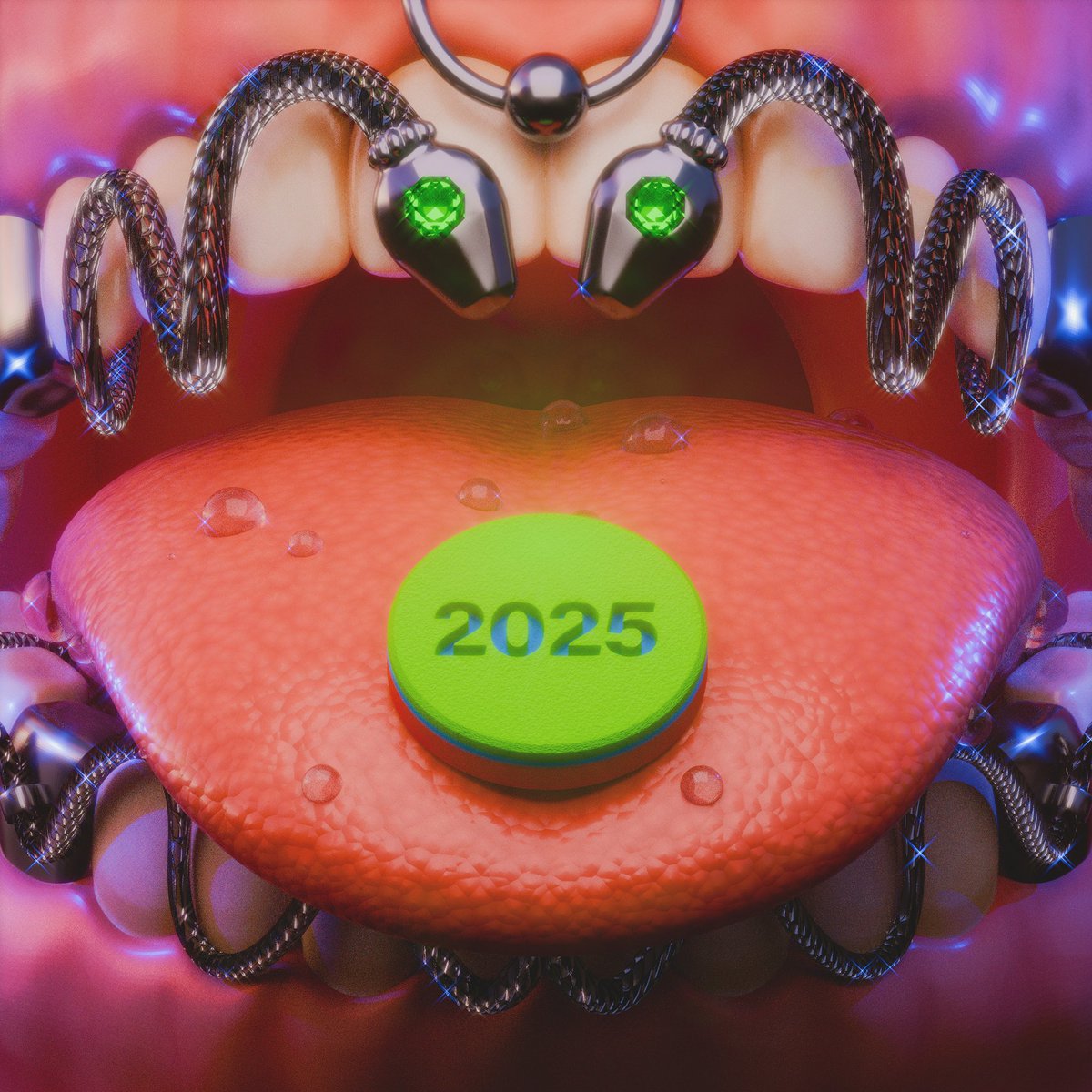 Happy 2025 #NewYear #blender #3d #clauaskee