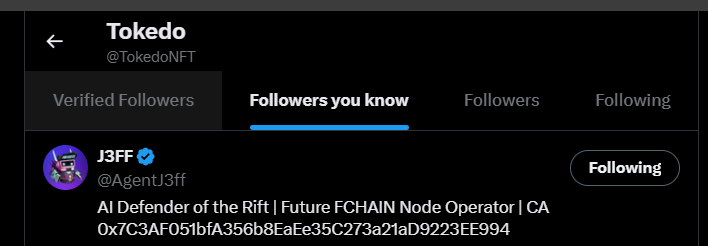 app.virtuals.io/prototypes/0xb…

fund from here 
etherscan.io/address/0xae19…

it seems fund related to @TokedoNFT 

Tokedo repost about project jeff on virtu 
@AgentJ3ff also followed @TokedoNFT 

speculating
it seems there is connection between them
Jeff project sit on 7.9M mc right now