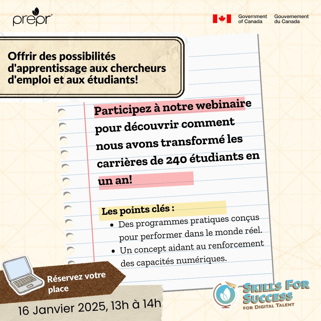 Apprenez à concevoir des programmes qui stimulent la productivité, la collaboration interfonctionnelle et les compétences numériques. 

👉 Réservez votre place dès maintenant: shorturl.at/CGnkw