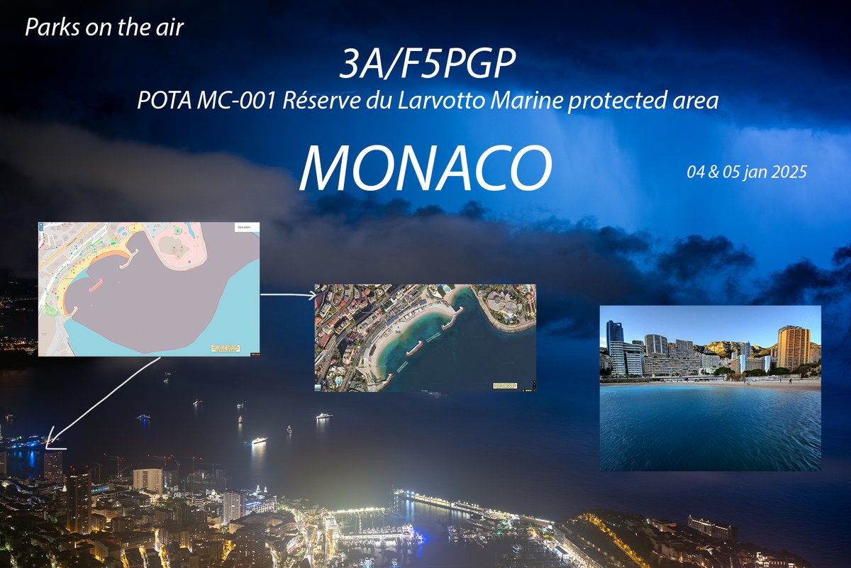suarezphoto's tweet photo. First POTA activity from Monaco tomorrow !
3A/F5PGP to be active from Monaco (POTA MC-0001 & WWFF 3AFF-0001) during January 4-5, 2025. QRV times approx 0700-1600z; SSB & CW on 20-15-10m.
#pota #parksontheair #ffww #radioamateur #dx #dxnews #dxpedition #arrl #qrz #monaco #hamradio