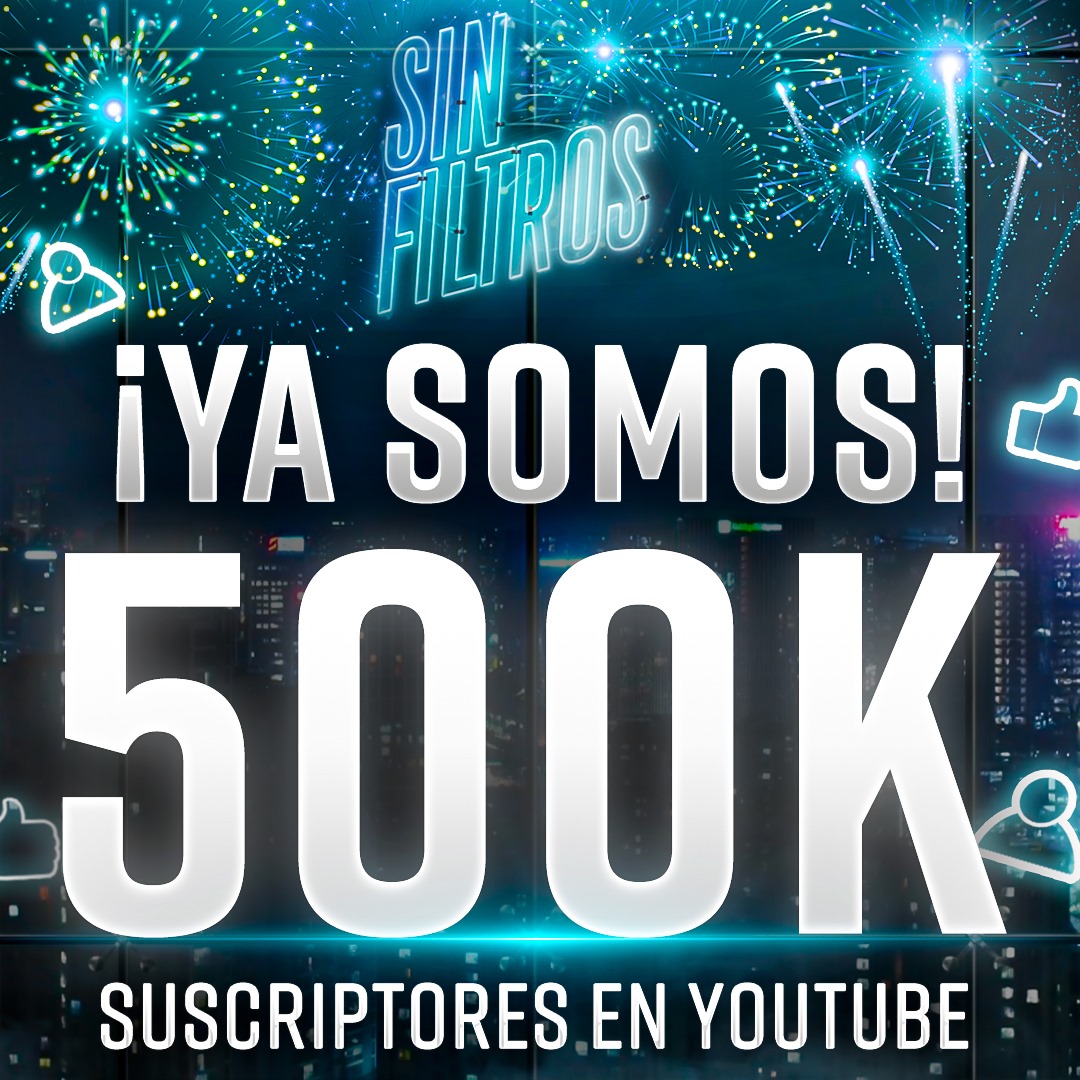 Sinfiltros_tv's tweet photo. ¡Parroquianos, alcanzamos los 500 K suscriptores en YouTube! 🎉📺

¿Sabes qué significa? ¡LA QUINTA TEMPORADA ESTÁ CONFIRMADA! 🔥🙌

Gracias a tu apoyo, Sin Filtros se consolida como el programa de política más influyente en #Chile 🇨🇱 ¡Esto recién comienza!

#SinFiltros #SinFiltrostv #Sinfiltros_tv 🚀