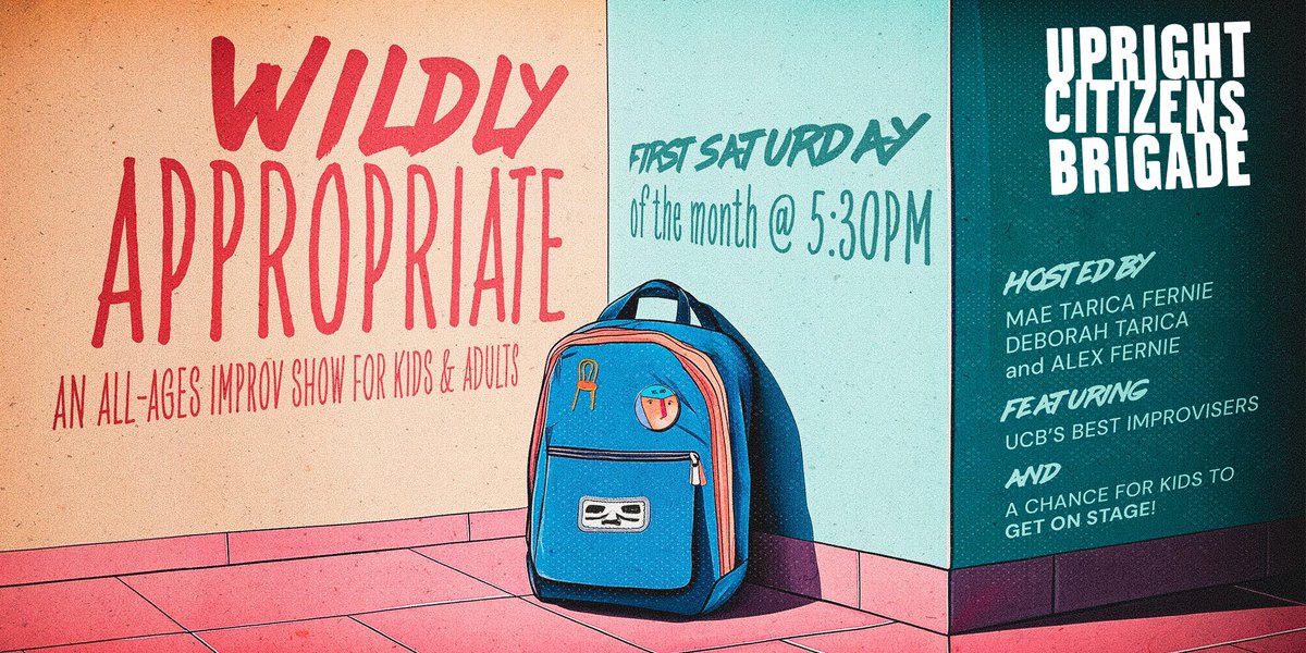TOMORROW TOMORROW TOMORROW!

Winter break is almost over, only a few more days to figure out what to do with the kids. Bring them to our all-ages improv show!

W/ Kimmy Gatewood, Todd Fasen, Tony Rodriguez, Kimia Behpoornia &amp; Nick Mandernach!

5:30. Tix: ucbcomedy.com/show/wildly-ap…