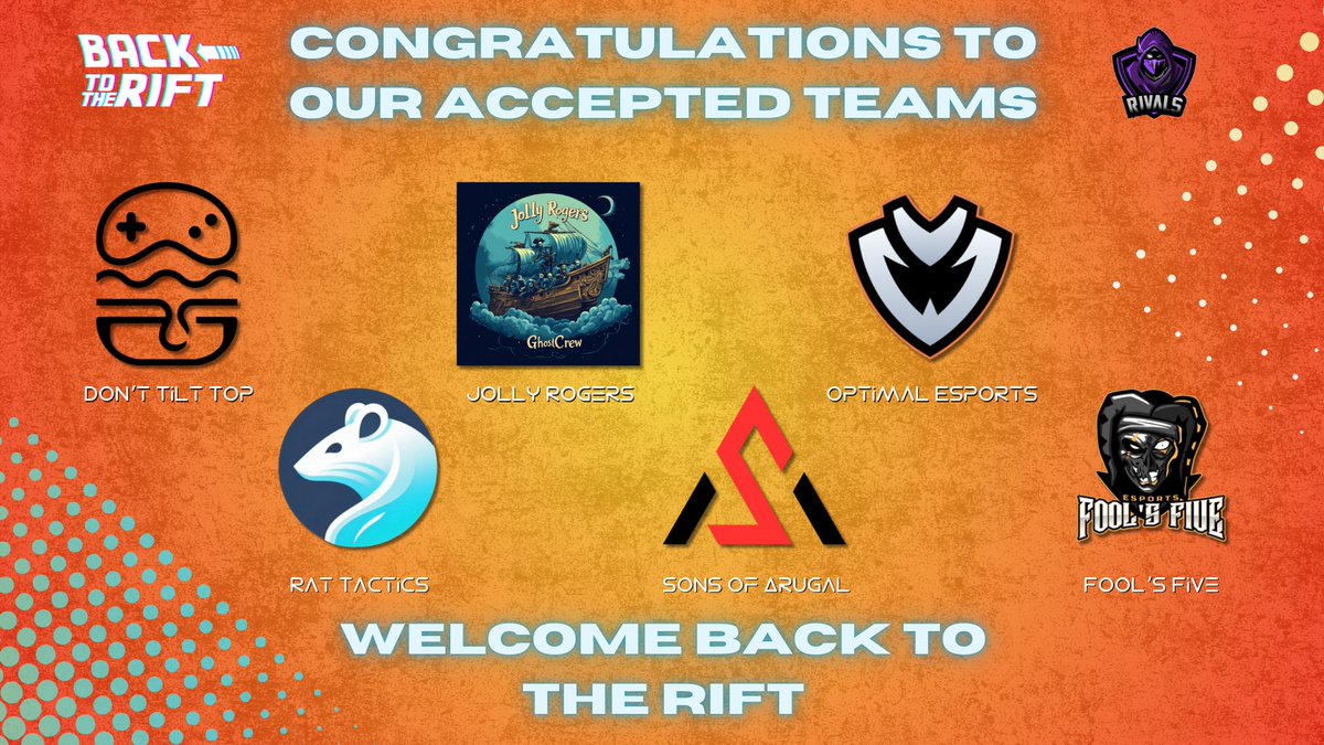 Tonight at 8pm ET, Rat Tactics Gold competes for glory in Rivals Back to the Rift tournament streamed on Rivals Twitch! Come out and support the rats 🐀 twitch.tv/rivalsorg