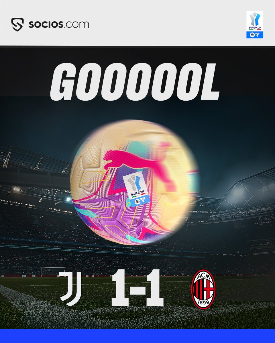 Socios.com Italia (@sociositalia) on Twitter photo Pulisic pareggia i conti dal dischetto per il Milan ⚽️
Ottieni il pallone proprio del suo gol qui ➡️ matchwornshirt.com/it/product/mat…
<a href="/SerieA/">Lega Serie A</a> #EASPORTSFCSupercup Pulisic pareggia i conti dal dischetto per il Milan ⚽️
Ottieni il pallone proprio del suo gol qui ➡️ matchwornshirt.com/it/product/mat…
<a href="/SerieA/">Lega Serie A</a> #EASPORTSFCSupercup