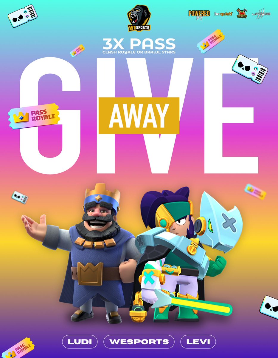 Κα΄α΄
Ιͺ (@ludi_cr) on Twitter photo π Γ3 PASS GIVEAWAY π
We have come together to celebrate the new year together with our communities
1οΈβ£ Like β₯οΈ
2οΈβ£ Repost π
3οΈβ£ Follow <a href="/Ludi_CR/">Κα΄α΄
Ιͺ</a> β
4οΈβ£ Follow <a href="/WeSports_CR/">WeSports</a> β
5οΈβ£ Follow <a href="/FFlevi_/">Levi</a> β
6οΈβ£ Comment which pass π£
Winners in 5 days
#BrawlStars #ClashRoyale π Γ3 PASS GIVEAWAY π
We have come together to celebrate the new year together with our communities
1οΈβ£ Like β₯οΈ
2οΈβ£ Repost π
3οΈβ£ Follow <a href="/Ludi_CR/">Κα΄α΄
Ιͺ</a> β
4οΈβ£ Follow <a href="/WeSports_CR/">WeSports</a> β
5οΈβ£ Follow <a href="/FFlevi_/">Levi</a> β
6οΈβ£ Comment which pass π£
Winners in 5 days
#BrawlStars #ClashRoyale