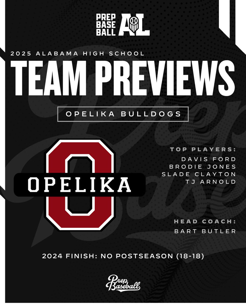 𝟐𝟎𝟐𝟓 𝐎𝐩𝐞𝐥𝐢𝐤𝐚 𝐁𝐮𝐥𝐥𝐝𝐨𝐠𝐬 𝐏𝐫𝐞𝐯𝐢𝐞𝐰 🔍

The Bulldogs will be look to play their best baseball down the stretch &amp; rely on some key senior returners in 2025.

Notable returners, team outlook, &amp; more below. ⤵️

🔗: loom.ly/PUTeVss || <a href="/BaseballOpelika/">Opelika Baseball</a>
