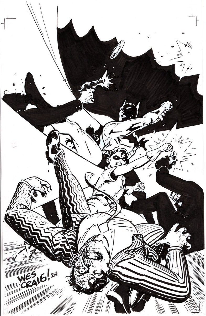BATMAN AND ROBIN: YEAR ONE #6 original art cover by <a href="/WesCraigComics/">Wes Craig</a>…SOLD! Our first drop of 2025 featured 40+ all-new covers…see them here!:

felixcomicart.com/newitems.asp

Thanks and congrats to all collectors who scored a trophy piece today! More art soon! felixcomicart.com