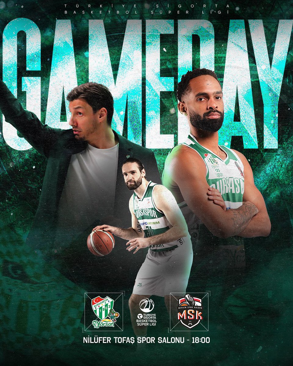 BsBasketbol's tweet photo. MAÇ GÜNÜ 🐊

🏆 Türkiye Sigorta Basketbol Süper Ligi 13. Hafta
🆚 Mersin Spor
📍Nilüfer Tofaş Spor Salonu 
⏰ 18.00
📺 beIN Sports Haber - beIN Sports 5 - beIN Sports Tod TV https://t.co/Yg7CfDkWg8