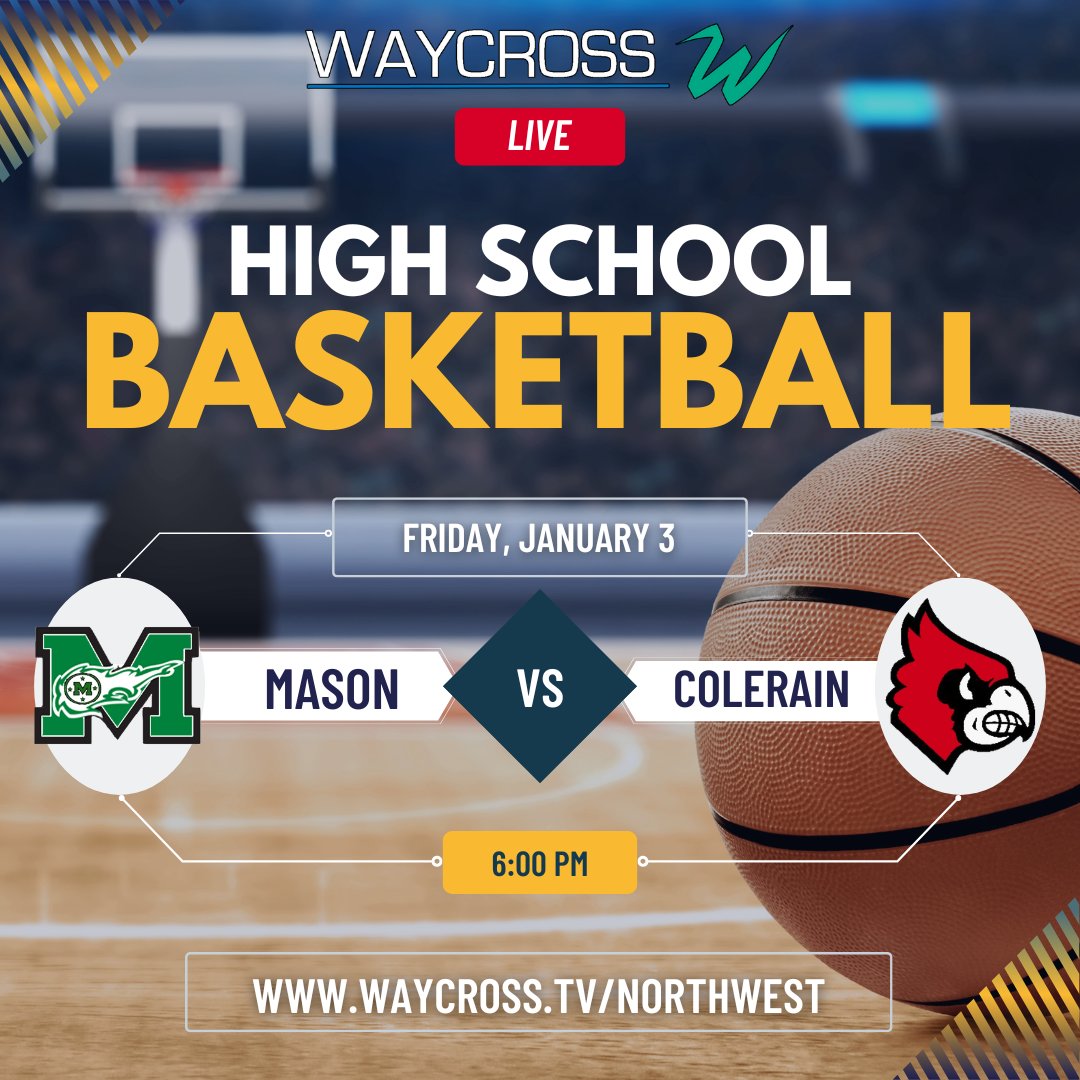 Waycross will broadcast tonight's Colerain vs. Mason Basketball games LIVE on Spectrum 4, Altafiber 854, and online at waycross.tv/northwest

<a href="/nwlocal/">Northwest Local School District</a> <a href="/WeAreColerain/">Matt Stoinoff</a> <a href="/mhschronicle/">MHS Chronicle</a> <a href="/GoMasonComets/">GoMasonComets</a> <a href="/BasketballMason/">Mason Comets Boys Basketball</a> <a href="/colerainhoops/">Colerain Basketball</a>