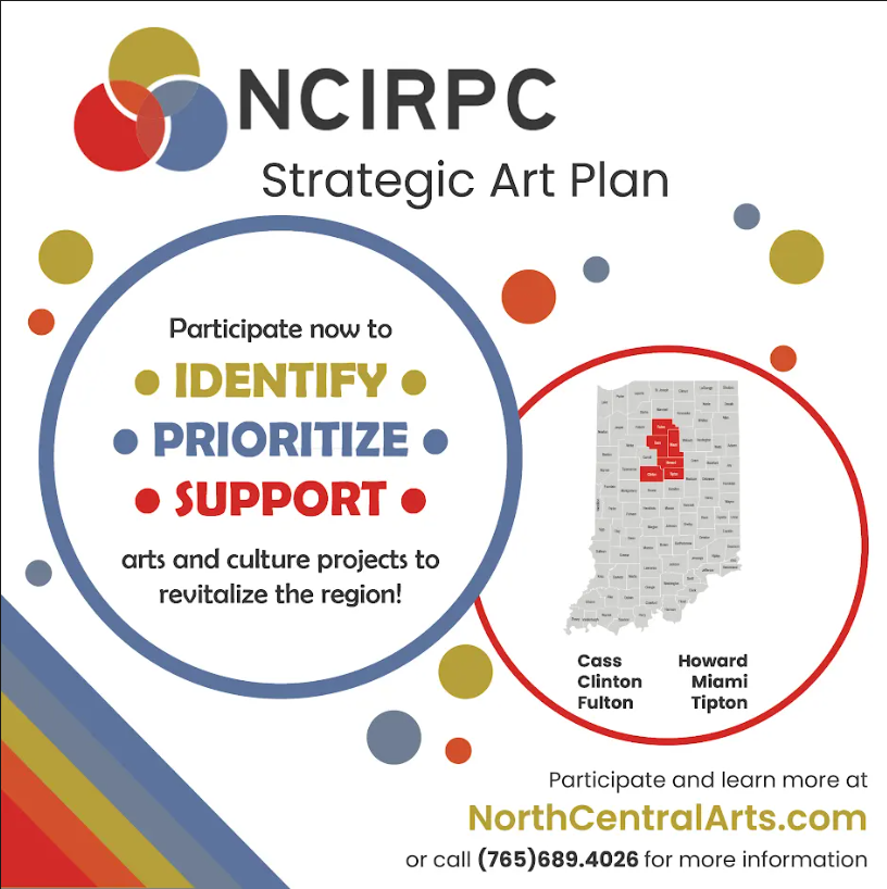 Seeking all supporters of the arts! Would you like to have a say in the development of the arts in your community? Every lover of the arts is encouraged to submit feedback for NCIRPC's Strategic Art Plan 
Click now to learn more and make your voice heard:  northcentralarts.com