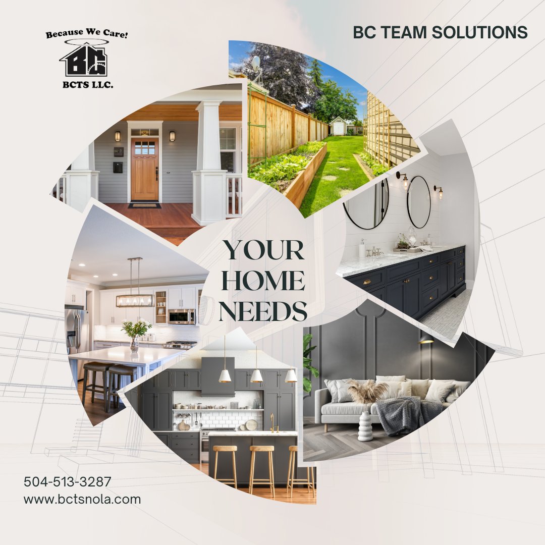 BCTeamSolutions's tweet image. 🏠 Your Home Needs Covered in Louisiana! BC Team Solutions offers reliable solutions at affordable rates. Request a quote today! 📞 504-513-3287
#HomeNeeds #LouisianaHomes #BCTeamSolutions #ReliableServices #AffordableRates #HomeCareLouisiana #CallNow