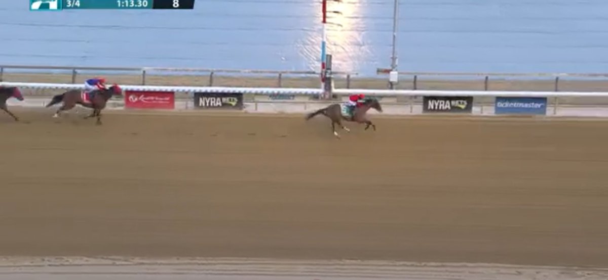 Willful Desire (Friesan Fire) rolls clear to take the finale, giving us our third win of the day. Congrats to Prestine Racing!