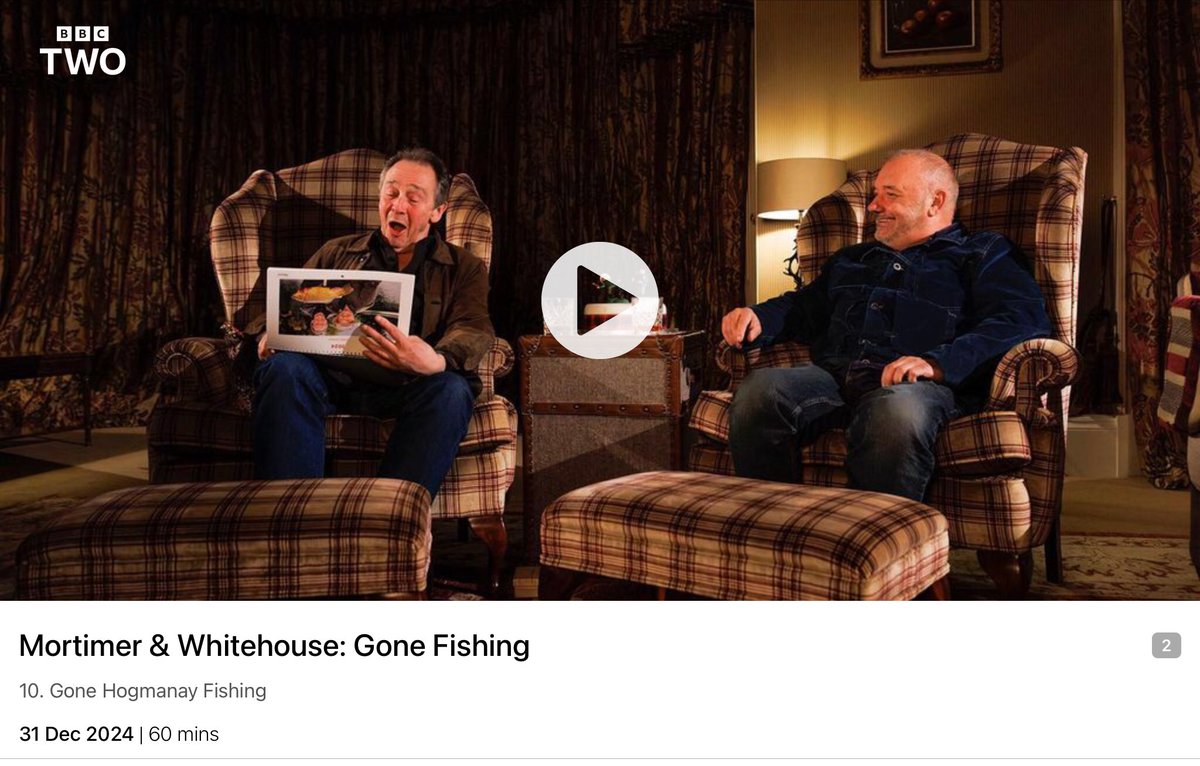 Chris Stagg (@chrisstagg13) on Twitter photo A couple days late, but this is about the fifth, or maybe seventh😏, time I’ve watched this again, from 2023. Delighted this Special #Hogmanay episode of the brilliant <a href="/MWGoneFishing/">Mortimer & Whitehouse: Gone Fishing</a> - aka #TheBestThingOnTV - with guest <a href="/claregrogan2/">Clare Grogan</a> is still available to view. #Heartwarming ❤️ A couple days late, but this is about the fifth, or maybe seventh😏, time I’ve watched this again, from 2023. Delighted this Special #Hogmanay episode of the brilliant <a href="/MWGoneFishing/">Mortimer & Whitehouse: Gone Fishing</a> - aka #TheBestThingOnTV - with guest <a href="/claregrogan2/">Clare Grogan</a> is still available to view. #Heartwarming ❤️
