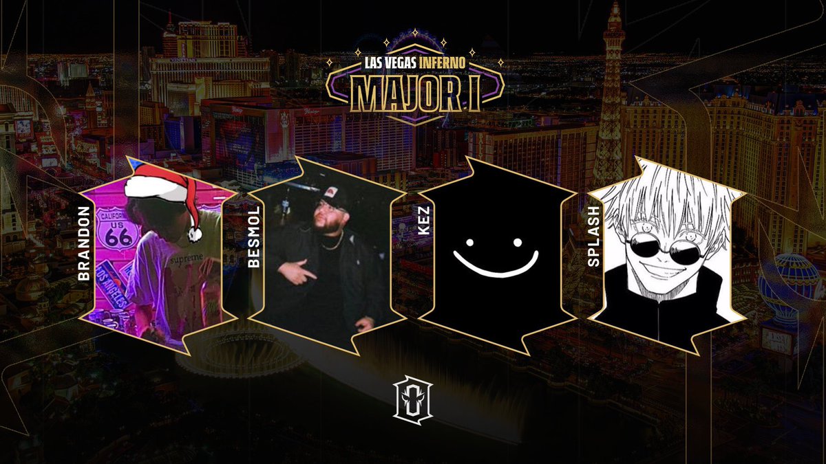 Introducing the Ominous roster for the @Premier_Circuit x <a href="/VegasInferno/">Vegas Inferno</a> LAN:

🟣 <a href="/BrandoGBZ/">Brandon</a> 
⚫️ <a href="/Besmolx/">Besmol 🍍</a> 
🟣 <a href="/Kezextt/">Kez</a> 
⚫️ <a href="/Splashyz_/">Splash</a> 

#FearTheUnexpected😈