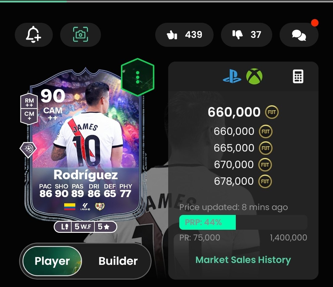 TradeMaster91's tweet photo. Numero FUT trading ✅️
I'm glad to see you back in the game, James💪

#EAFC25 #NumeroFut #EAFCTRADING https://t.co/hNXSrZ4yI8