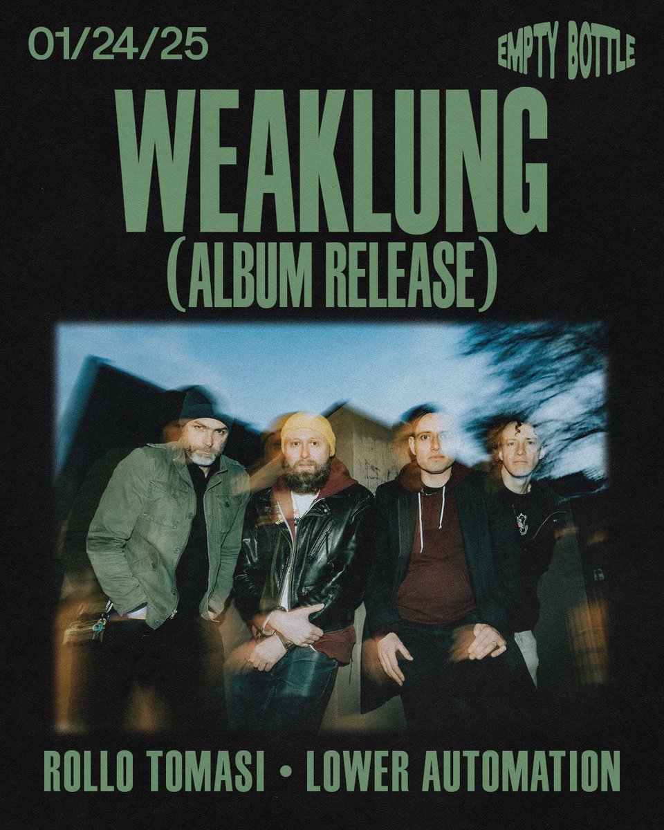 In three Fridays, we play Weaklung's album release show along with @LowerAutomation. Make plans to be <a href="/theemptybottle/">The Empty Bottle</a> on JAN 24 today. It's gonna be a doozy!