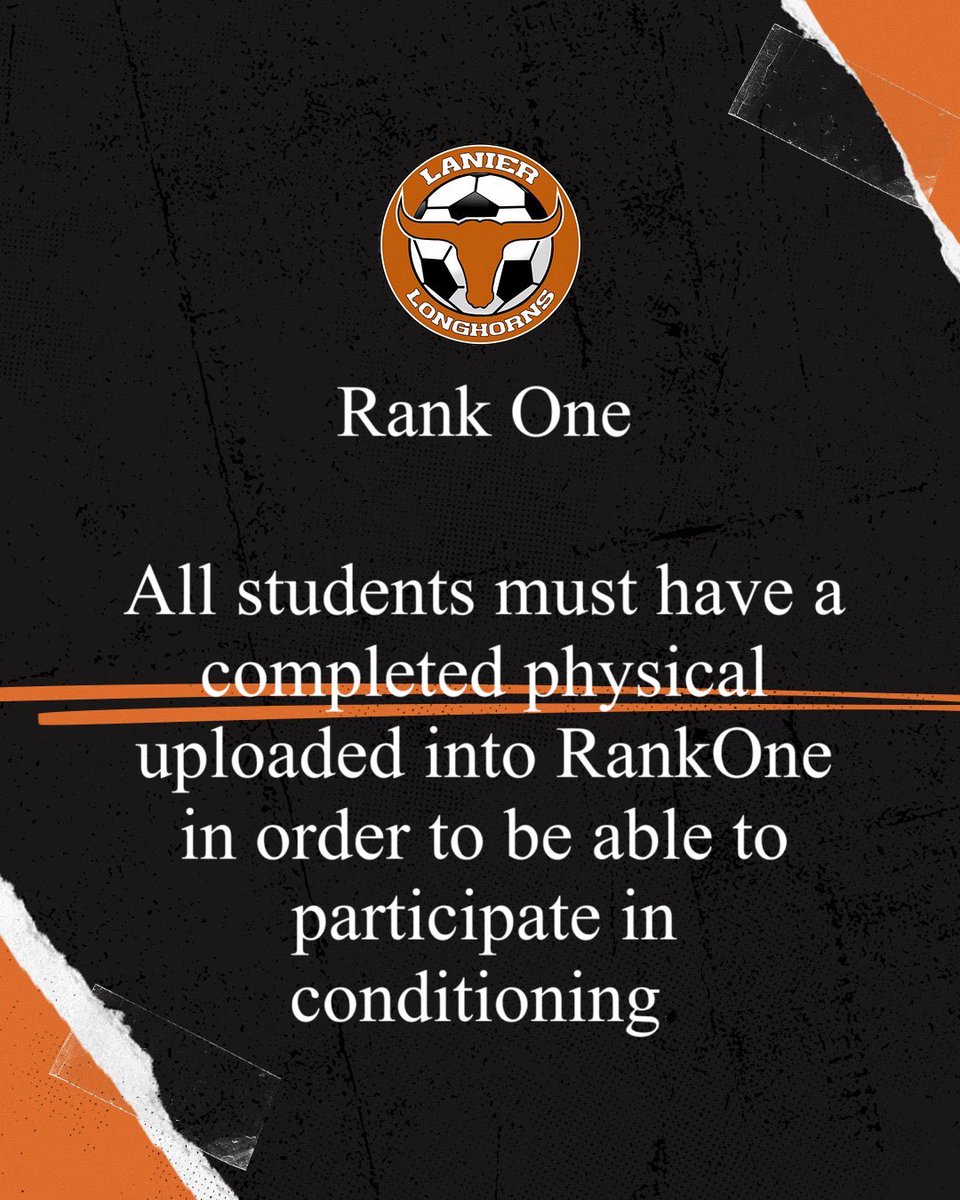 Pre-season conditioning begins next week.

Workouts will be 4 days a week, Mon-Thur from 2:30-4:00. All boys and girls interested in trying out our are expected to attend unless participating in another school sport.

Reminder: don't forget to upload all RankOne documents
