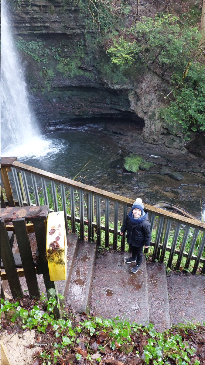 Wee man out and about at Glencar Waterfall #Leitrim