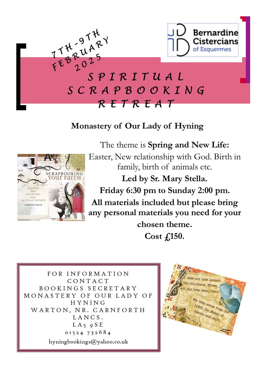 sistermich's tweet image. If you are still on here and not engrossed by the dart sensation #lukelittler here are some events coming up@Hyning 2025!  #NunsofTwitter #Simplylife