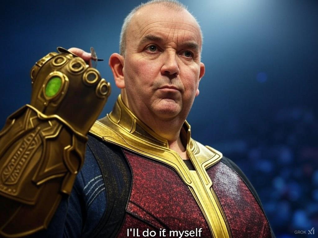 jckmlt's tweet photo. Only one man for this Luke Littler onslaught on Darts.... see you next year @PhilTaylor https://t.co/2qxKQ6v9hB