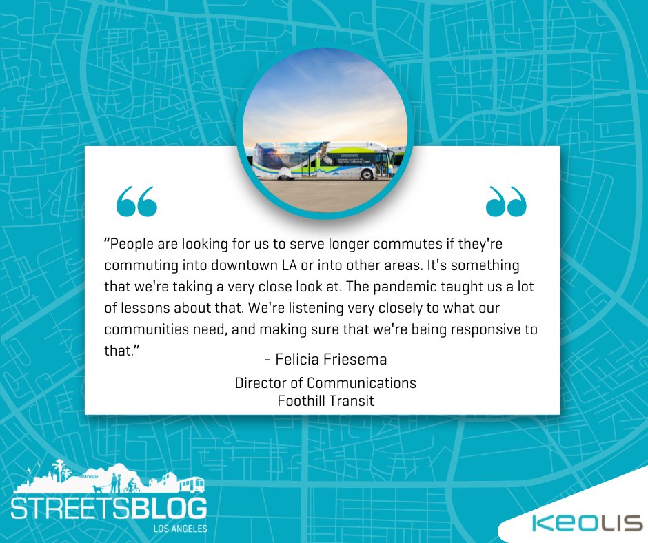 Keolis North America (@keolisna) on Twitter photo 🚏 ICYMI: <a href="/FoothillTransit/">Foothill Transit</a>'s Director of Communications, Felicia Friesema, sat down with <a href="/StreetsblogLA/">StreetsblogLA</a>’s Damien Newton for a dynamic, ask-me-anything-style interview!
Listen to the full interview here: hubs.la/Q0318fyf0
#FoothillTransit #PublicTransit 🚏 ICYMI: <a href="/FoothillTransit/">Foothill Transit</a>'s Director of Communications, Felicia Friesema, sat down with <a href="/StreetsblogLA/">StreetsblogLA</a>’s Damien Newton for a dynamic, ask-me-anything-style interview!
Listen to the full interview here: hubs.la/Q0318fyf0
#FoothillTransit #PublicTransit