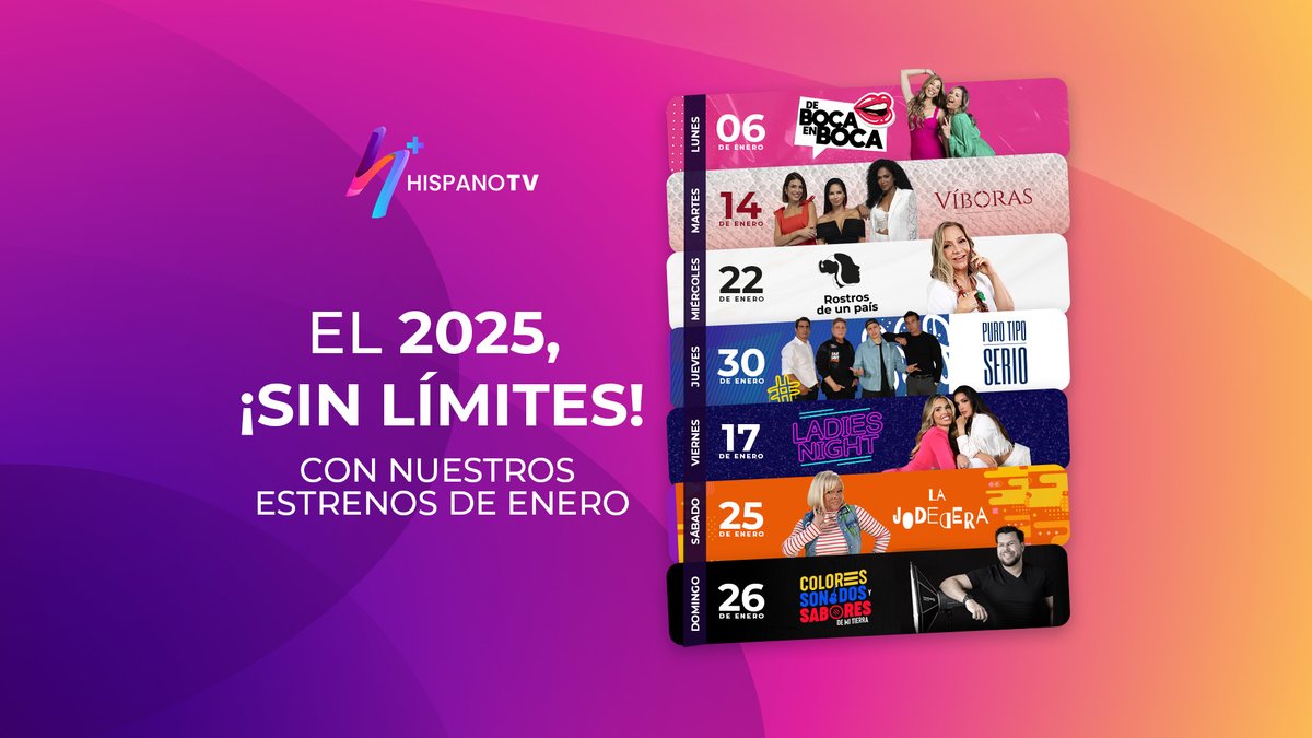¡Enero llega con lo nuevo en HispanoTV! 🙌📱

Descarga GRATIS la app y disfruta del mejor contenido desde donde estes

get.mihispano.tv