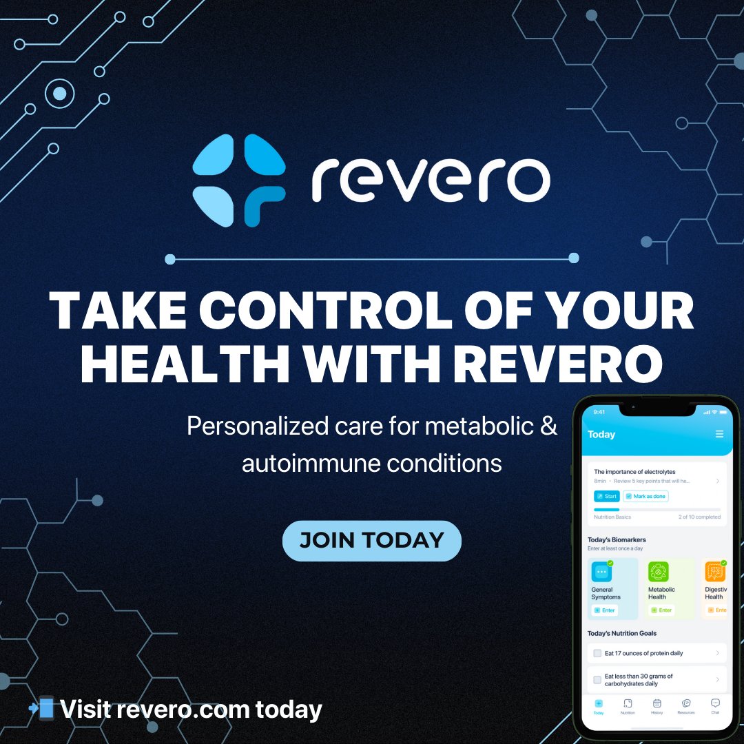 SBakerMD's tweet image. Introducing Revero - A personalized approach to treating chronic disease.
Our clinical protocols and nutrition therapy are designed to help improve the way we approach holistic health.
With a unique blend of nutrition therapy, clinical expertise, and digital tools, we're…