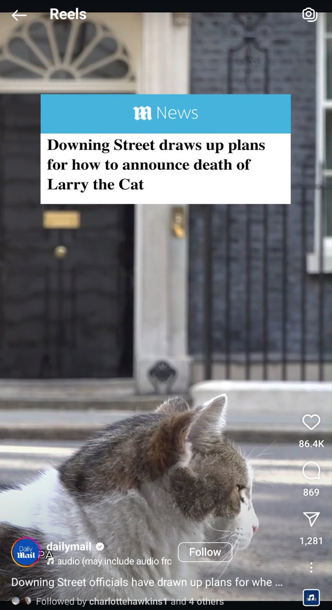 Mark Springett (@markspringett) on Twitter photo Has anyone told Larry <a href="/Number10cat/">Larry the Cat</a>
Is he alright?
Is there a political campaign to get rid of him?
Who in No.10 hates cats?
Is there a new mouser?
Has he had enough of the new residents?
#SaveLarry Has anyone told Larry <a href="/Number10cat/">Larry the Cat</a>
Is he alright?
Is there a political campaign to get rid of him?
Who in No.10 hates cats?
Is there a new mouser?
Has he had enough of the new residents?
#SaveLarry