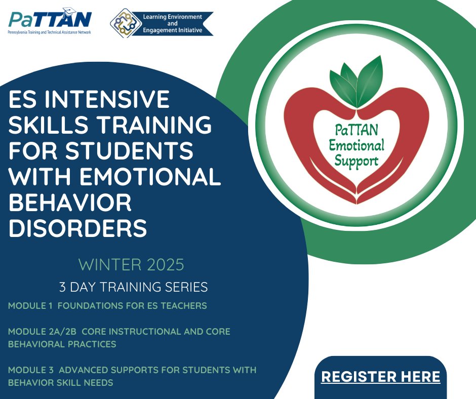 Equip yourself to empower every student: Master teaching techniques and strategies to address behavior skill deficits effectively! Register here:  pattan.net/Events/Webinar… #SpecialEducationinPA <a href="/pattanupdates/">PaTTAN</a>