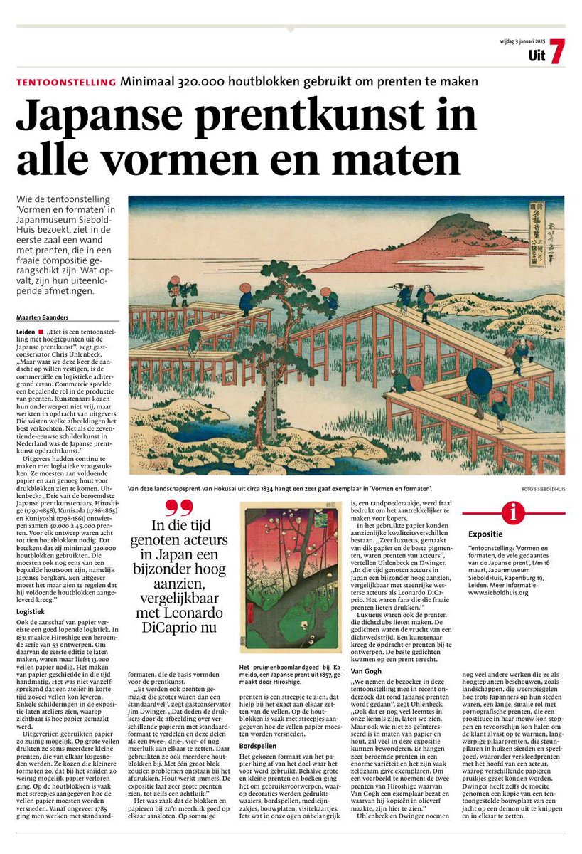 Prachtige recensie in <a href="/leidschdagblad/">Leidsch Dagblad</a> over onze tentoonstelling in @sieboldhuis 
#Aanrader voor liefhebbers van onder meer #kunst #cultuur #geschiedenis 
Dank!