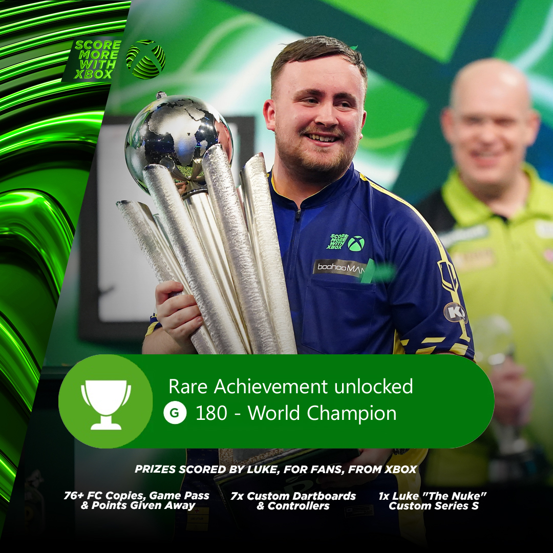 There's only one Luke Littler 👏

Congratulations <a href="/LukeTheNuke180/">Luke Littler</a> on winning the <a href="/OfficialPDC/">PDC Darts</a> World Darts Championship and becoming the youngest World Champion ever 🎉

#ScoreMoreWithXbox