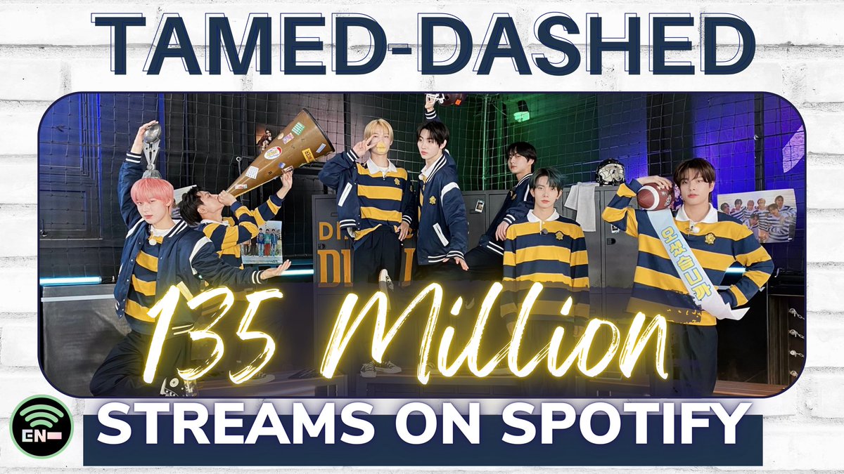 EN_onSpotify's tweet photo. #Tamed_Dashed has surpassed 135M streams on Spotify!!🎉
This is @ENHYPEN’s 6th song to reach this mark!!
12/29: 54,311
12/30: 57,905
12/31: 56,615
1/1: 45,509
1/2: 51,607⬆️
TOTAL: 135,228,158
@ENHYPEN_members #ENHYPEN https://t.co/eyB8vsiDi6