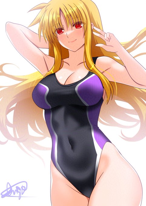 もう通常営業でいいよね☆
ってことで競泳水着✌フェイトさん^^ 