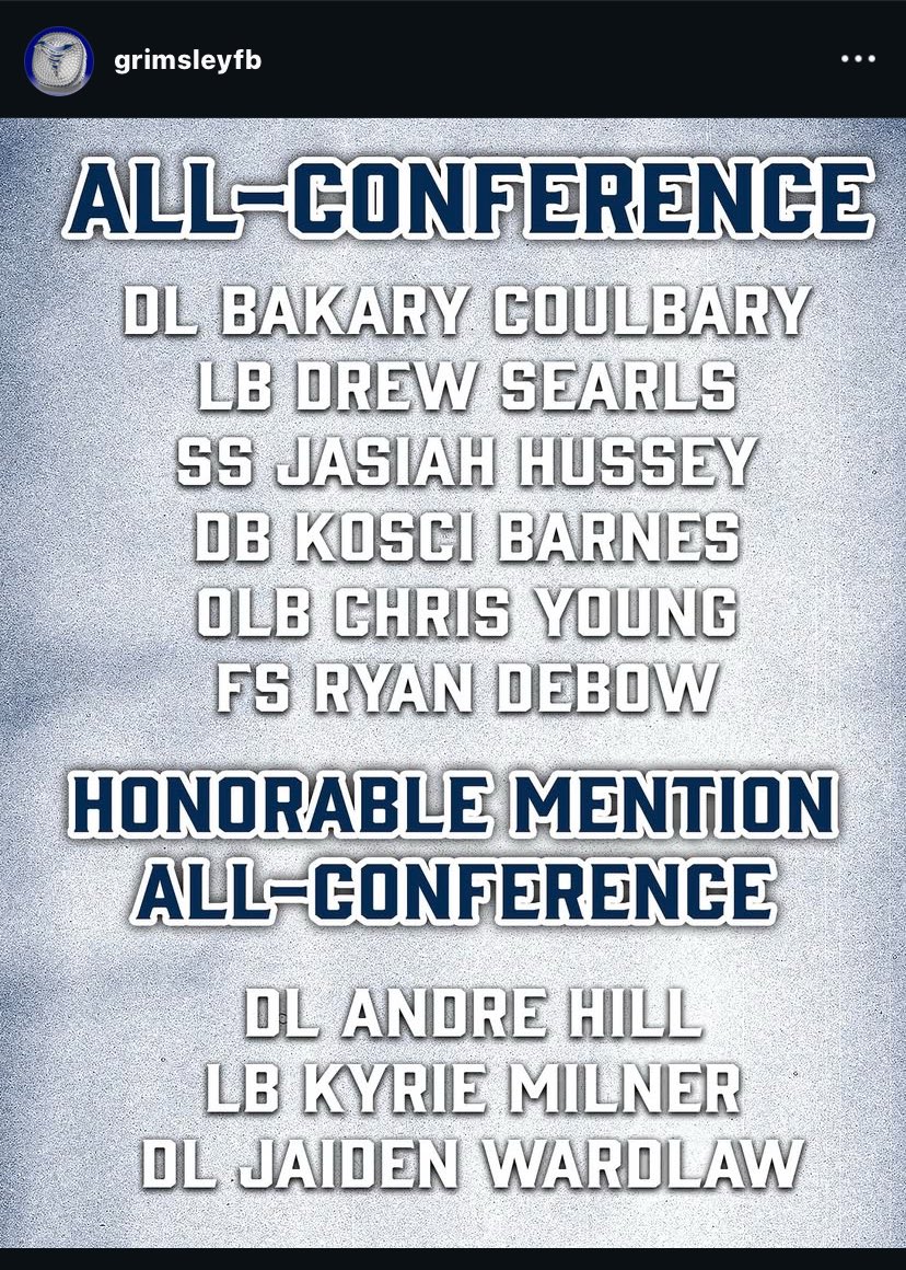 Blessed to receive an all-conference honorable mention still work too be done !! #Juniorsznloading  <a href="/grimsleyfb/">Grimsley Football</a> <a href="/RecruitGrimsley/">Recruit Grimsley Football</a> <a href="/jmrigsbee/">Coach Rigs</a>