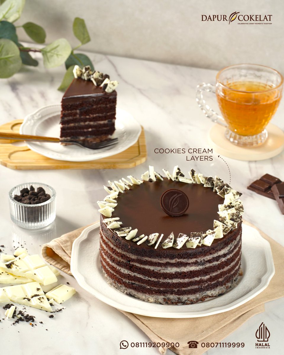 dapurcokelat's tweet photo. Siap-siap jatuh cinta sama setiap lapisan Cookies Cream Layers dari Dapur Cokelat😍

Dijamin, cemilan sore kamu gak akan ngebosenin dan nagih dengan cake yang satu ini.

Psst.. Coba mention bestie kamu yang suka makan cake, yuk!⬇️

#DapurCokelat #DCCookiesCreamLayers #Cake https://t.co/5F95UuIxp6