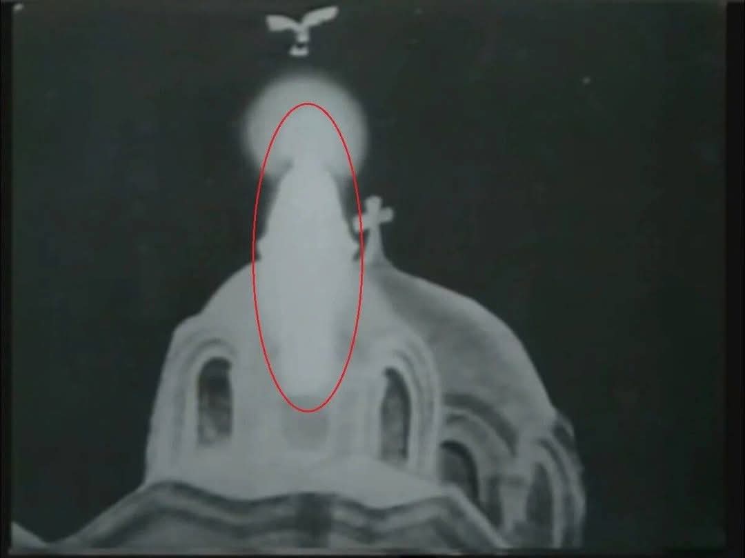On April 2, 1968, Muslim workers at a bus depot located near the church saw a semi-transparent female figure standing on the roof of the church, emanating a glow. People saw the Virgin Mary on the roof. People kept coming to the church. They began bringing the sick, and