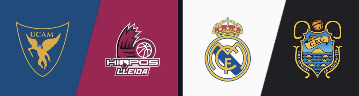 Korisviikonloppu jatkuu Espanjasta 🇪🇸🏀

Klo 13.20 Murcia (12. 6-9) - Lleida (14. 5-10), Alexander Madsen vieraiden rivissä ja <a href="/EMkynen/">Esa Mäkynen</a> selostamossa

Klo 17.50 englanniksi selostattuna jälkiruoaksi Real Madrid - Tenerife

<a href="/toniflink/">t໐ຖi fliຖk</a> tunnelmoi seurassanne.