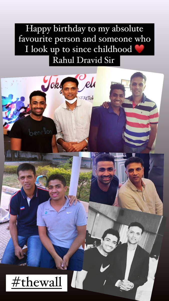 Happy birthday to my childhood hero 😍,
Rahul Dravid sir!!!!
<a href="/GoSportsVoices/">GoSports Foundation</a> 

#RahulDravid #thewall