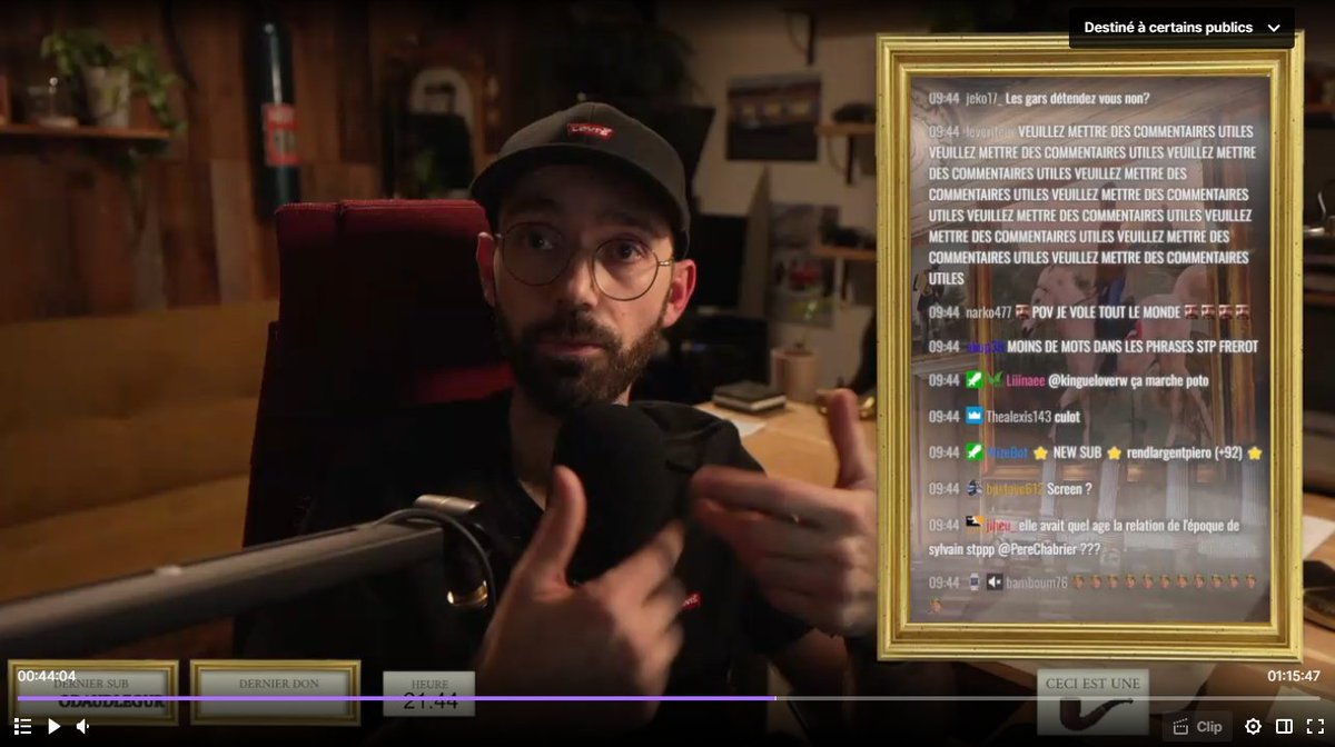 Réponse de Pierre Chabrier en live sur twitch hier face aux accusations de Sylvain Lyve.
Quelques preuves éparse et mal organisée, mais là où je rejoint Pierre c'est que c'est vraiment une querelle d'enfant, le tout en jouant avec les mots.