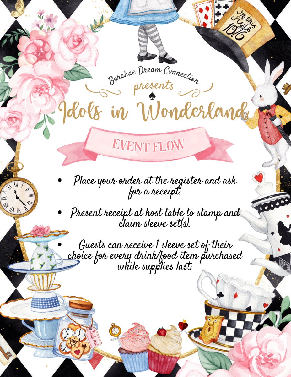 BdcgEvents's tweet image. Our very important date will be here soon! Be sure to review our event information if you plan to attend. We hope you'll join us in the "madness" this weekend! 

#IdolsinWonderland