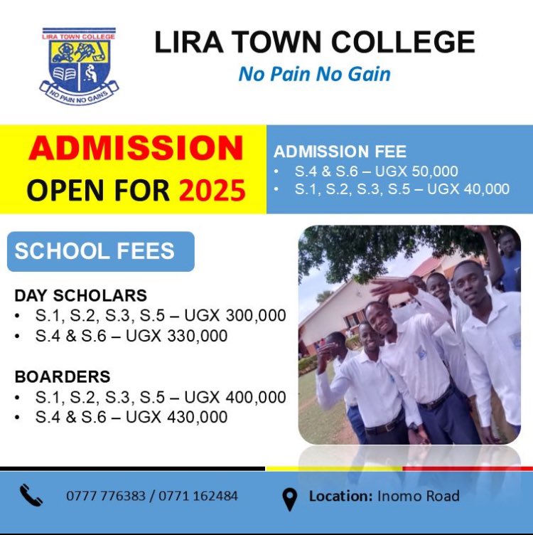 For a school established in 1957.
Lira Town College has one of the lowest school fees in northern Uganda. 
Perfect for A-level.