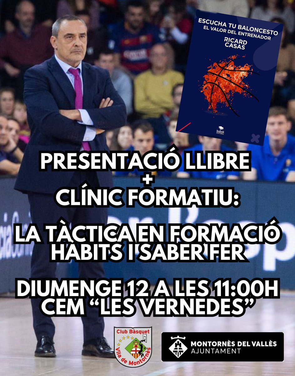 Mañana estaré en el polideportivo de Montornès del Vallès hablando sobre mi libro y también sobre los hábitos y el saber hacer en formación. El acceso es gratuito. Os espero a todos!