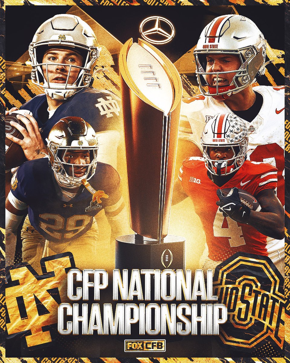 THE NATIONAL CHAMPIONSHIP GAME IS SET 🏆

Who ya got, Notre Dame or Ohio State? 🌰☘️