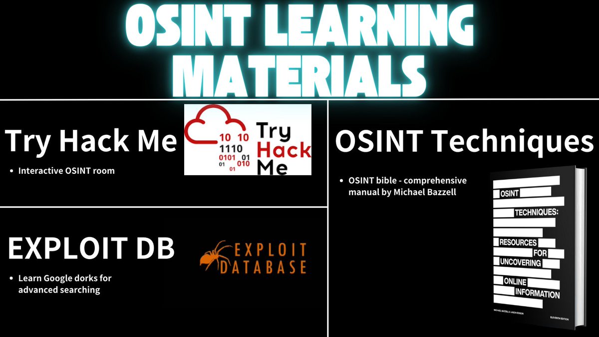 HackersGui1d's tweet photo. 🎓 Essential #OSINT learning resources curated for investigators and researchers. From basics to pro techniques🙂 

Share us your favorite learning resource👇 https://t.co/1gMR9cSDSg