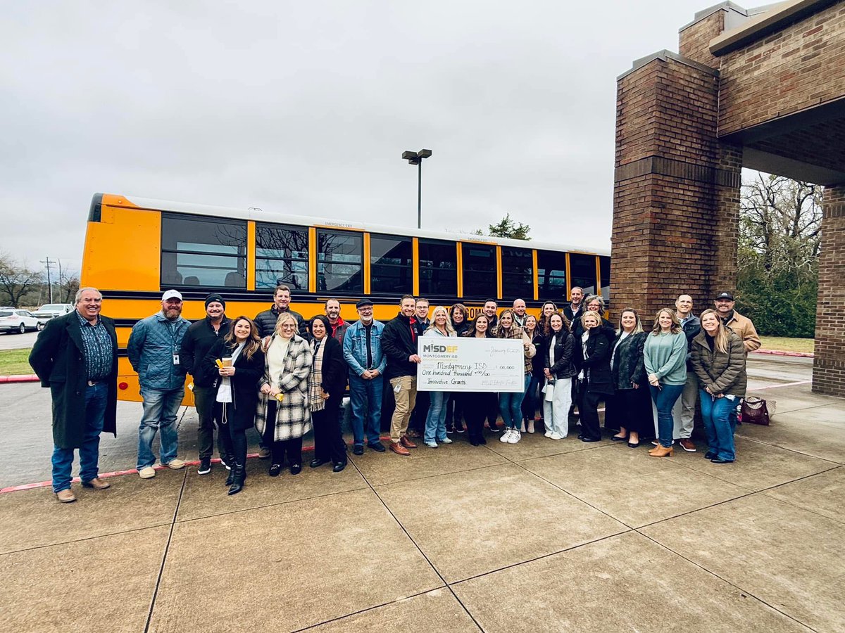 So much fun on the grant express today as the MISD Education Foundation gave away $100,000!