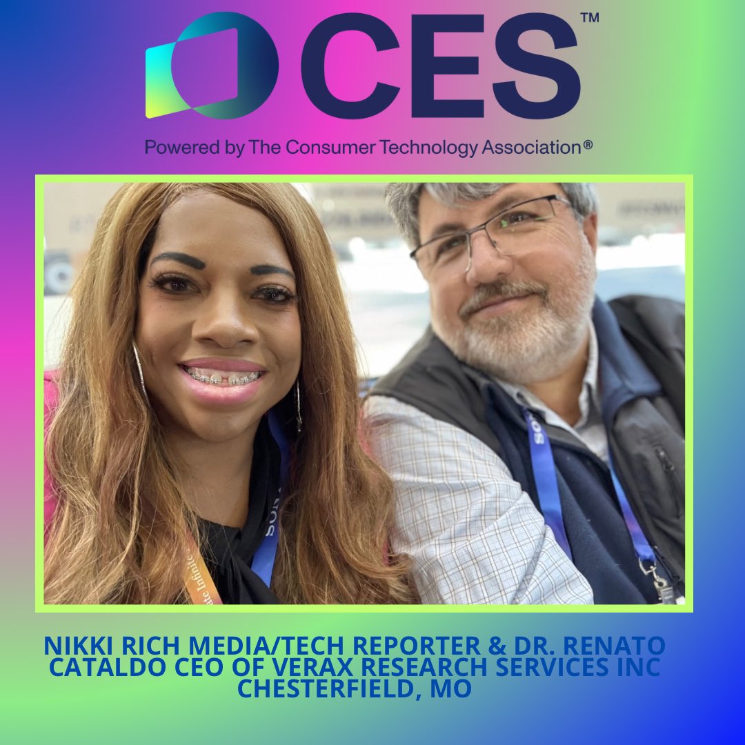 The Nikki Rich Show is excited to share a highlight from #CES2025 in Las Vegas! I had the pleasure of connecting with Dr. Renato Cataldo, CEO of Verax Research Services Inc., based in Chesterfield, MO.