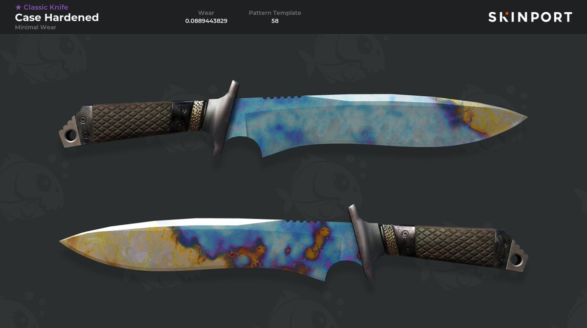 CheZCSGO's tweet image. Classic CH MW Blue Gem 
 
pattern #58, 0.08 float

b/o 2000$ or 2100$ in liquid skins

➡️✉️